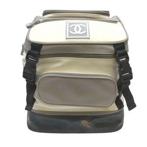 SOLD Auth Chanel Sport Line Back Pack Cream #13971C25